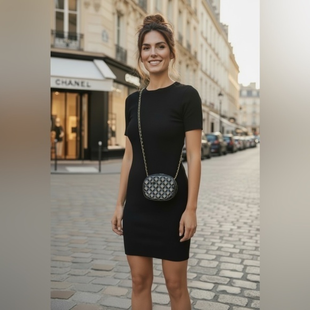 Black Quilted Crossbody Bag